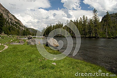 River in Yellowstone National Park Stock Photo