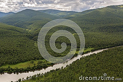 River Zhupanova. Kronotsky Nature Reserve on Kamchatka Peninsula. Stock Photo