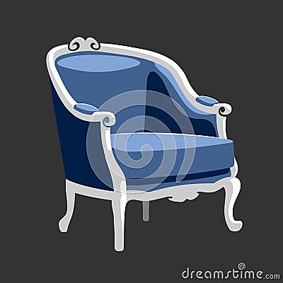 Riverside Baroque armchair Vector Illustration