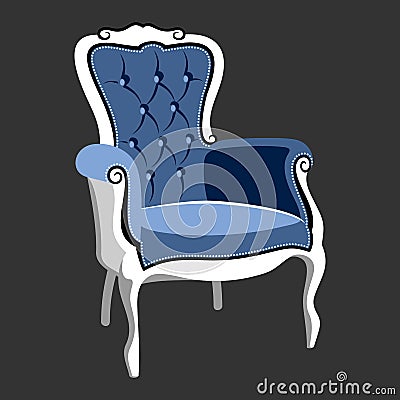 Riverside Baroque Royal armchair Cartoon Illustration