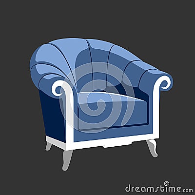 Riverside Classic Royal armchair Vector Illustration