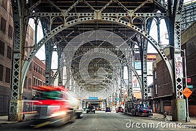 Riverside Drive Viaduct in West Harlem, Manhattan, New York City, USA Stock Photo