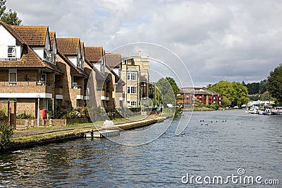 Riverside homes, Reading, Berkshire Stock Photo