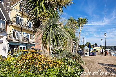 Riverside promenade in Dartmouth. England Editorial Stock Photo