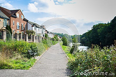 Riverside Properties Stock Photo