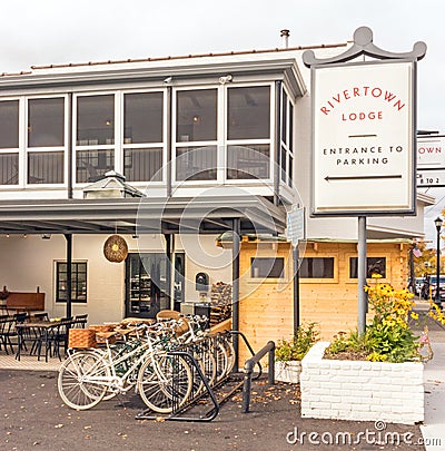 Rivertown Lodge inn and restaurant historic site old movie theater Editorial Stock Photo