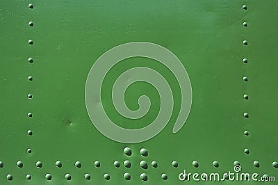 Riveted green background Stock Photo