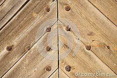 Riveted wood Stock Photo