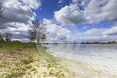 Rivier de Waal, river Waal Stock Photo