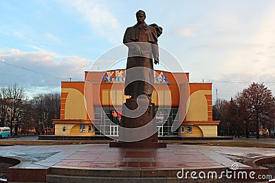 Monument to Taras Shevchenko in Rivne, Ukraine Editorial Stock Photo