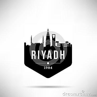 Riyadh Modern Skyline Vector Template Stock Photo