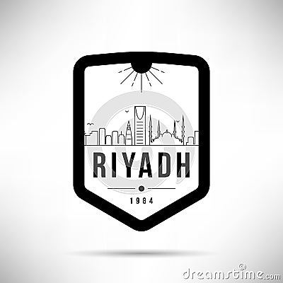 Riyadh Modern Skyline Vector Template Stock Photo