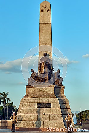 Rizal Monument Manila Luzon Philippines Editorial Stock Photo