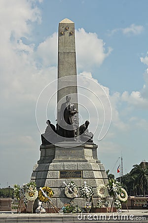 Rizal Shrine in Luneta during Rizal Day Editorial Stock Photo