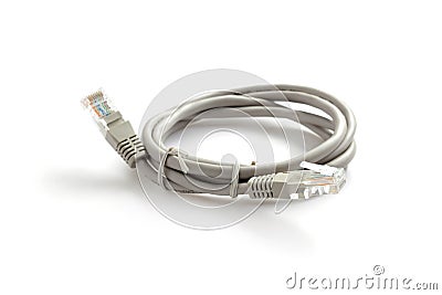RJ45 Network computer cable Stock Photo