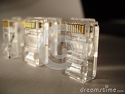 RJ45 Heads Stock Photo