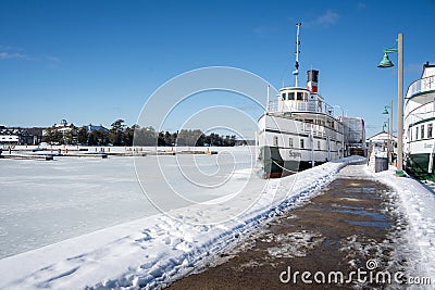 RMS Segwun Steamship in Muskoka. Gravenhurst Ontario Canada. Editorial Stock Photo