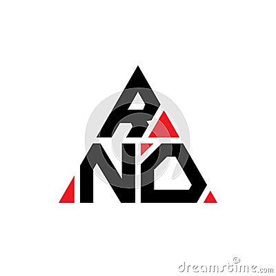 RNO triangle letter logo design with triangle shape. RNO triangle logo design monogram. RNO triangle vector logo template with red Vector Illustration