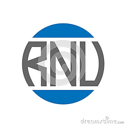 RNU letter logo design on white background. RNU creative initials circle logo concept. RNU letter design Vector Illustration