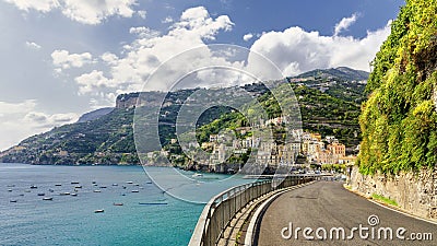 Road on Amalfi Coast Stock Photo