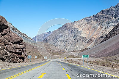 Road Andes Argentina Stock Photo