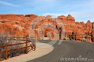 Road in Arches National Park, Utah Stock Photo