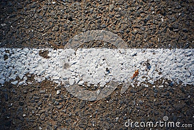 The road with asphalt coating and line markings Stock Photo