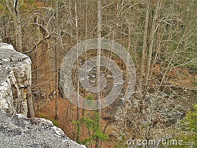 Beaverdam Creek from the top of Backbone Rock Stock Photo