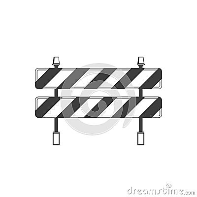 Road barrier icon. Vector Illustration