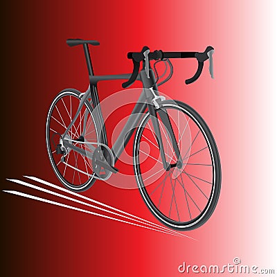 Road Bike Vector Illustration