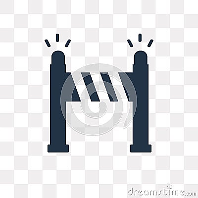 Road blockade vector icon isolated on transparent background, Road blockade transparency concept can be used web and mobile Vector Illustration