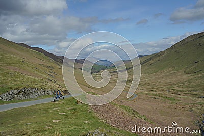 Road from Braithwaite to buttermere Stock Photo