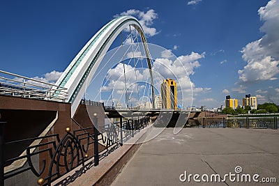 Road bridge in Astana Editorial Stock Photo