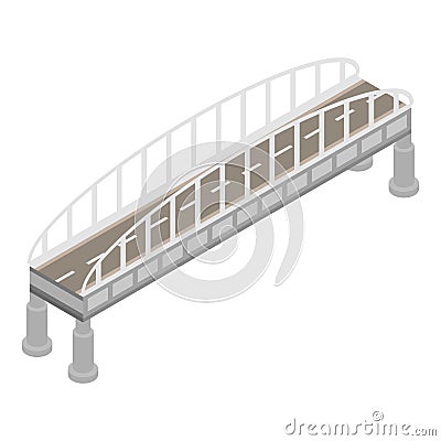 Road bridge icon, isometric style Vector Illustration