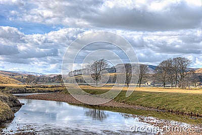 Near Hawes village in the Yorkshire Dales - winter Stock Photo