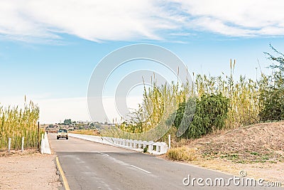 Road bridge over part of the Orange River at Kanoneiland Editorial Stock Photo