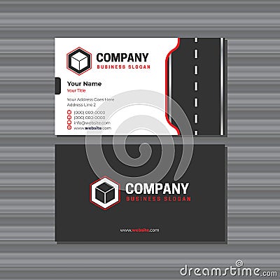 Road Business Card Design Transportation Business Vector Illustration