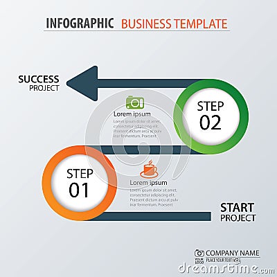 Road business timeline infographic template. Vector illustration Vector Illustration