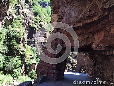 Road in the Canyon of France Stock Photo