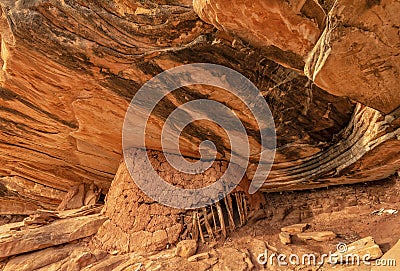 Road Canyon Wattle and Daub Structure Stock Photo