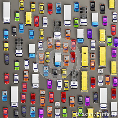 Road cars transport, traffic jam background. Vector Illustration