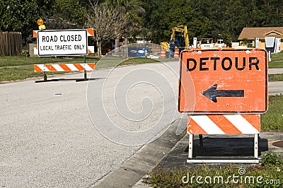 Road Closed Stock Photo