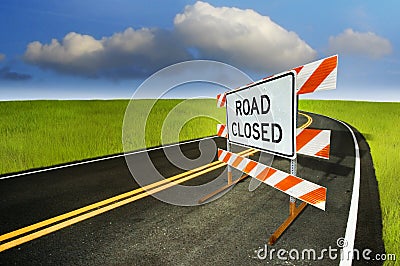 Road closed Stock Photo