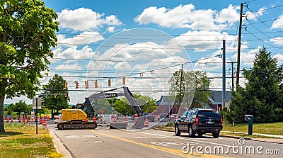 Road closed Editorial Stock Photo