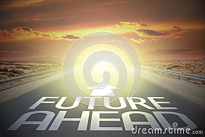 Highway/ road concept - future ahead Stock Photo