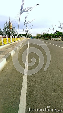 road conditions due to covid-19 make the streets quiet, aceh, indonesia Stock Photo