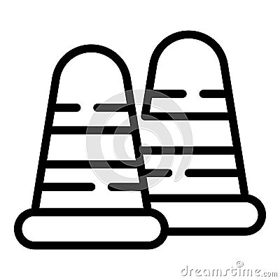 Road cones icon outline vector. Concrete material Vector Illustration