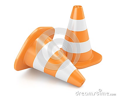 Road cones Stock Photo