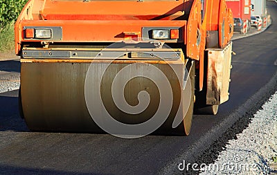 Road construction Stock Photo