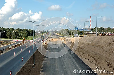 Road construction Stock Photo